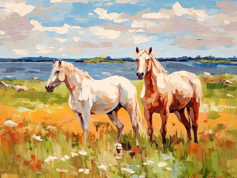 Horses Painting In Prince Edward Island, Canada, Landscape 4
