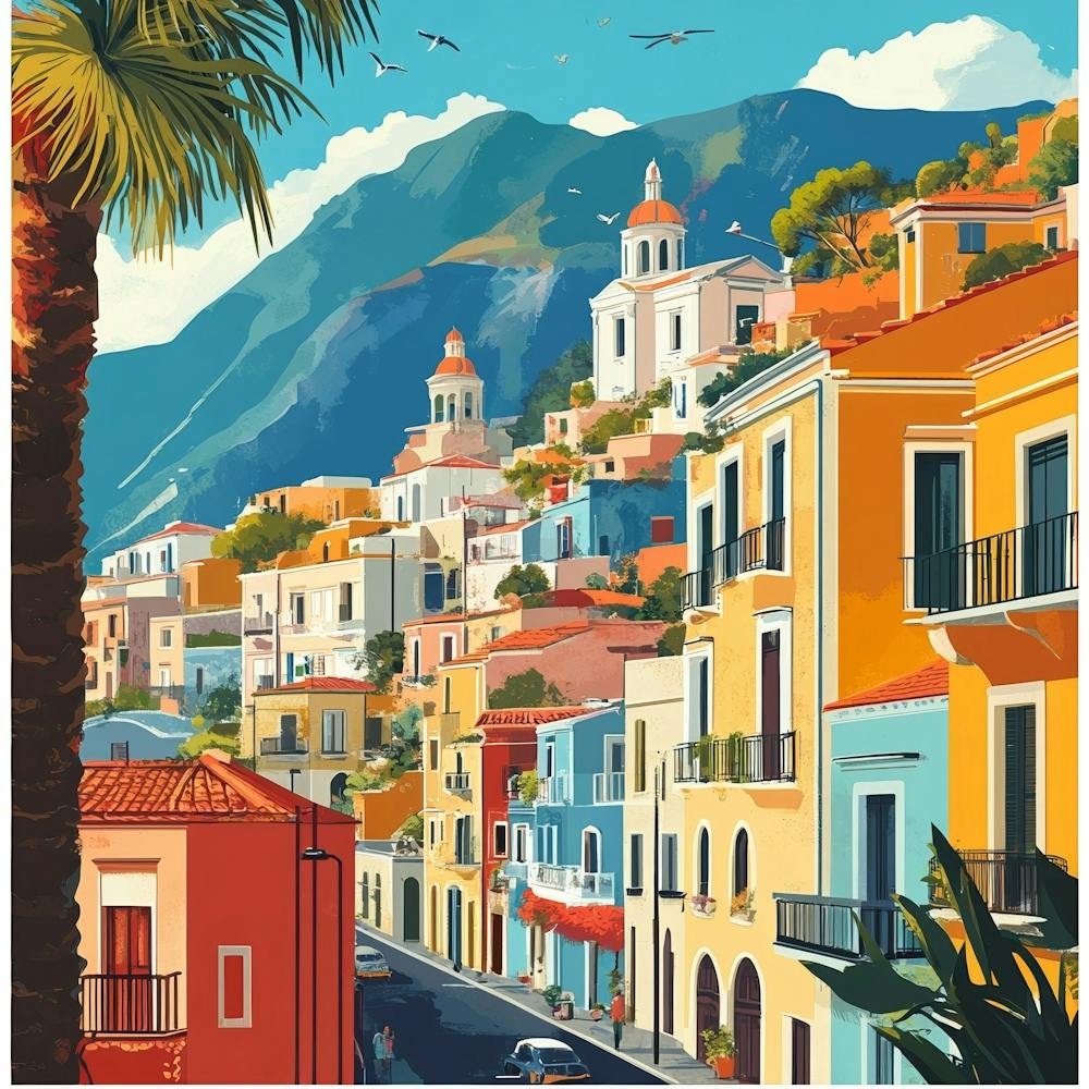 Of A Town In Italy Art