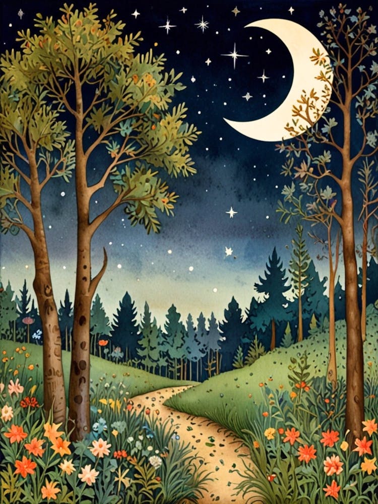 William Morris Night In The Woods 45