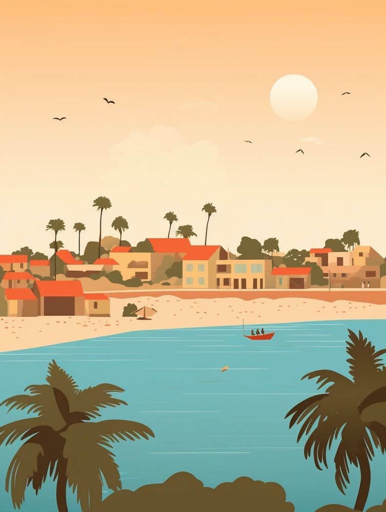 Senegal Travel Illustration
