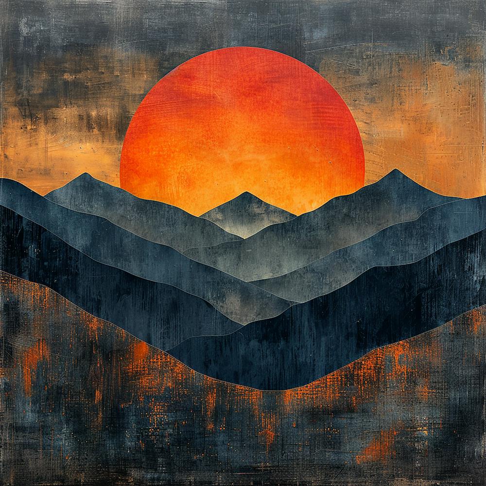 Sunset In The Mountains