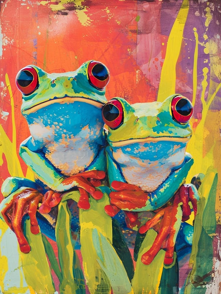 Polaroid Inspired Frogs 3