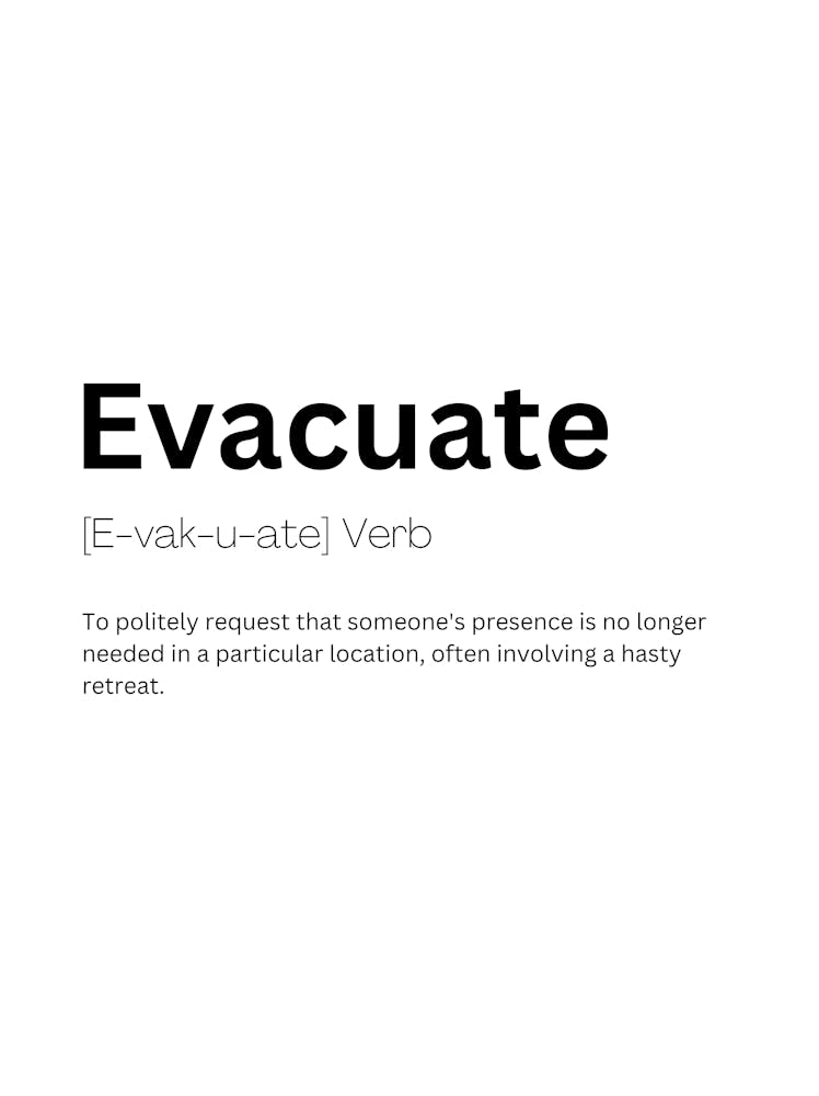 Evacuate Definition Meaning