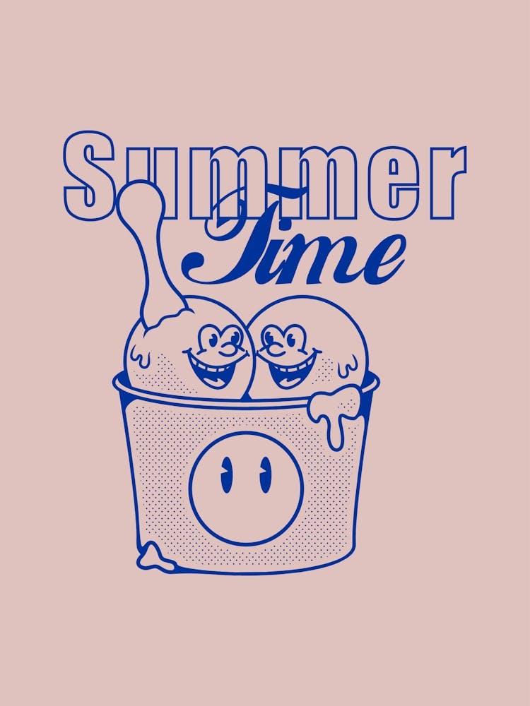 Retro Wall Art Vintage Decor Retro Cartoon Printable Art Retro Summer Time Apartment Decor Trendy Retro Poster