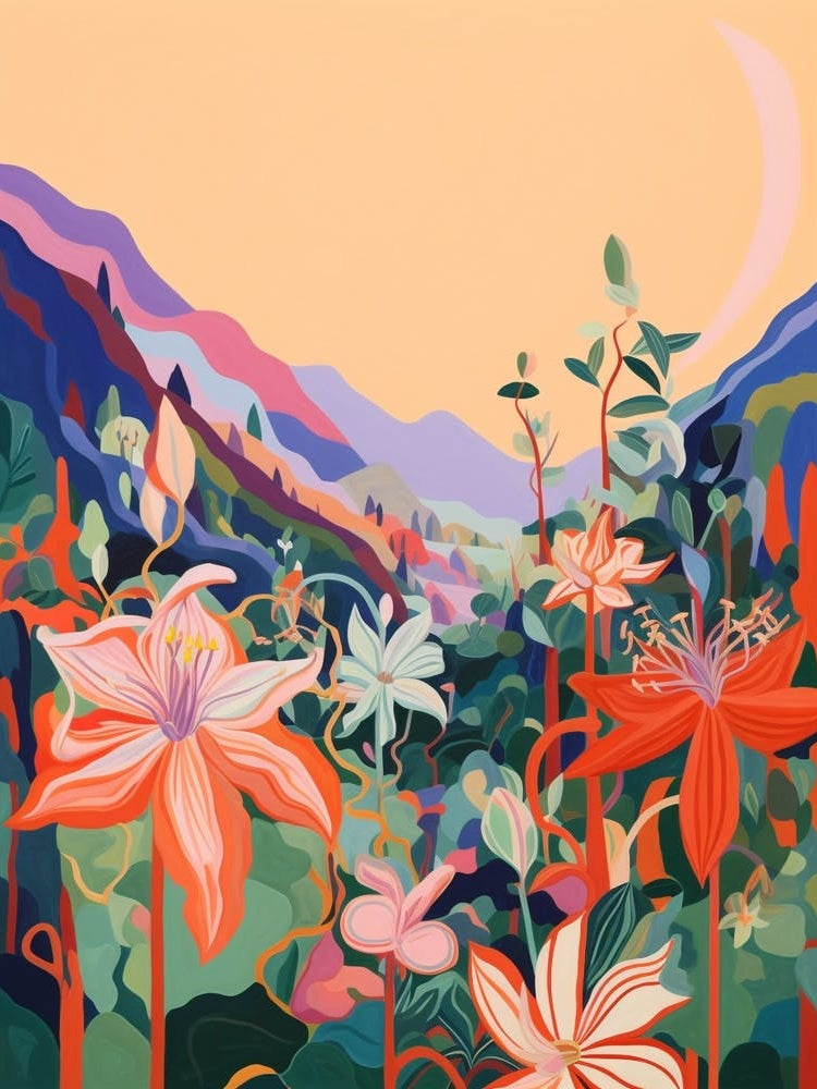 Boho Wildflower Painting Columbine 7