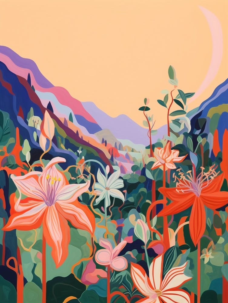Boho Wildflower Painting Columbine 7