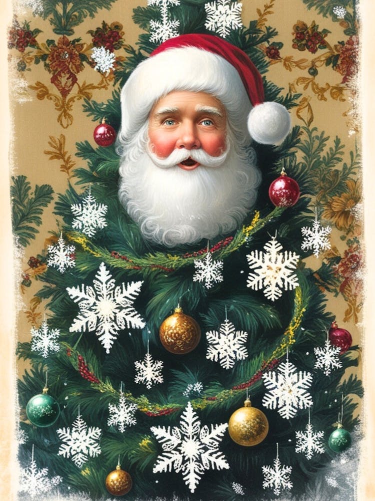 William Morris Santa Claus Christmas Tree