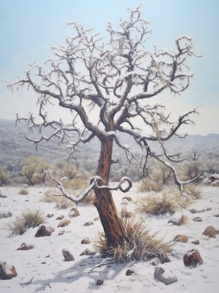 Dreamy Winter Painting Joshua Tree National Park United States