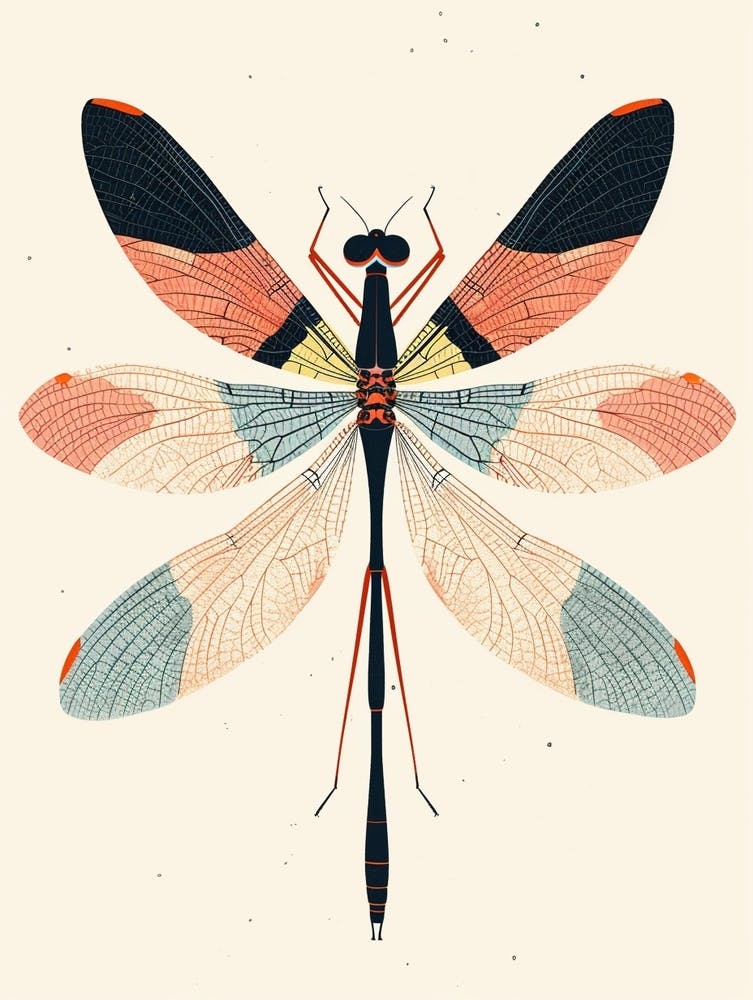 Colourful Insect Illustration Damselfly 16