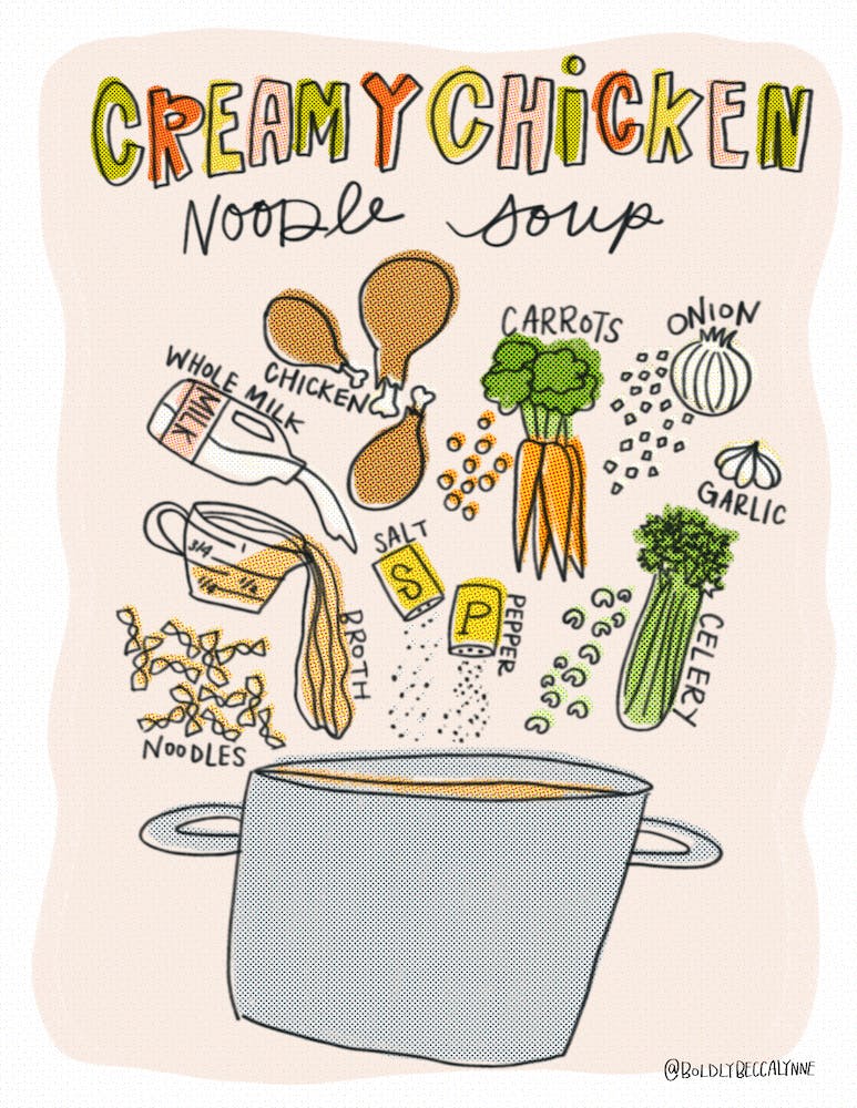 Creamy Chicken Noodle Soup 1