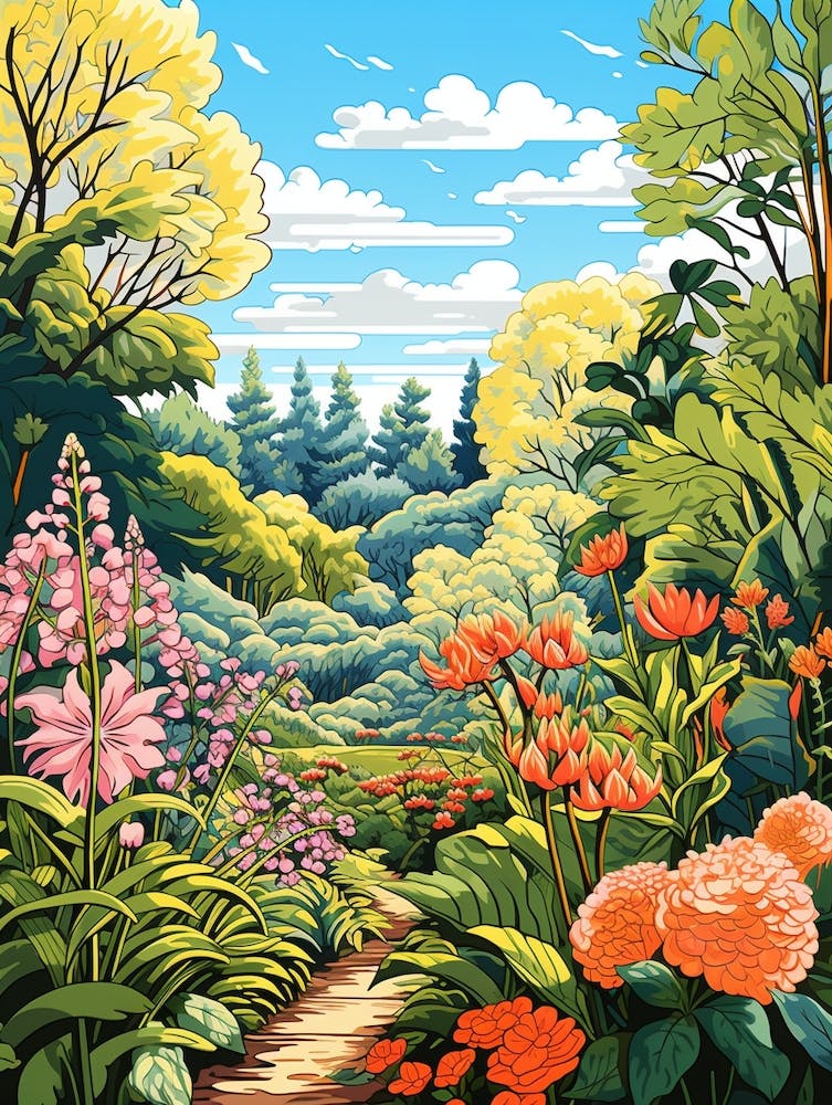 Montreal Botanical Garden Canada Illustration 1