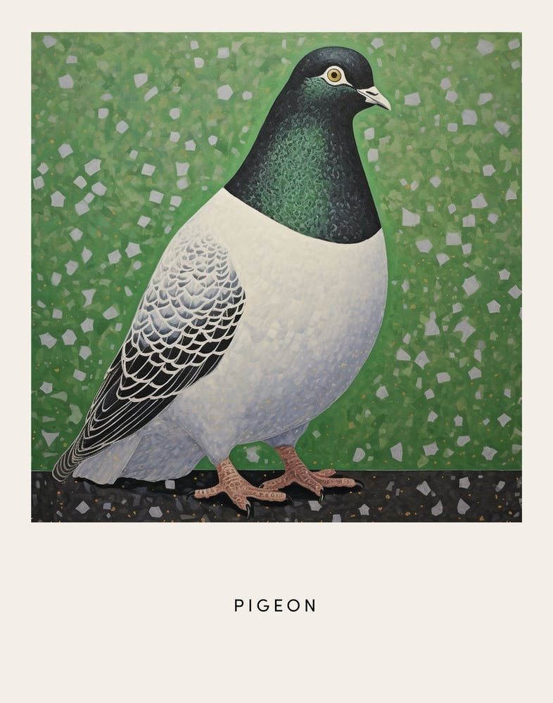Ohara Koson Inspired Bird Painting Pigeon 4 Poster