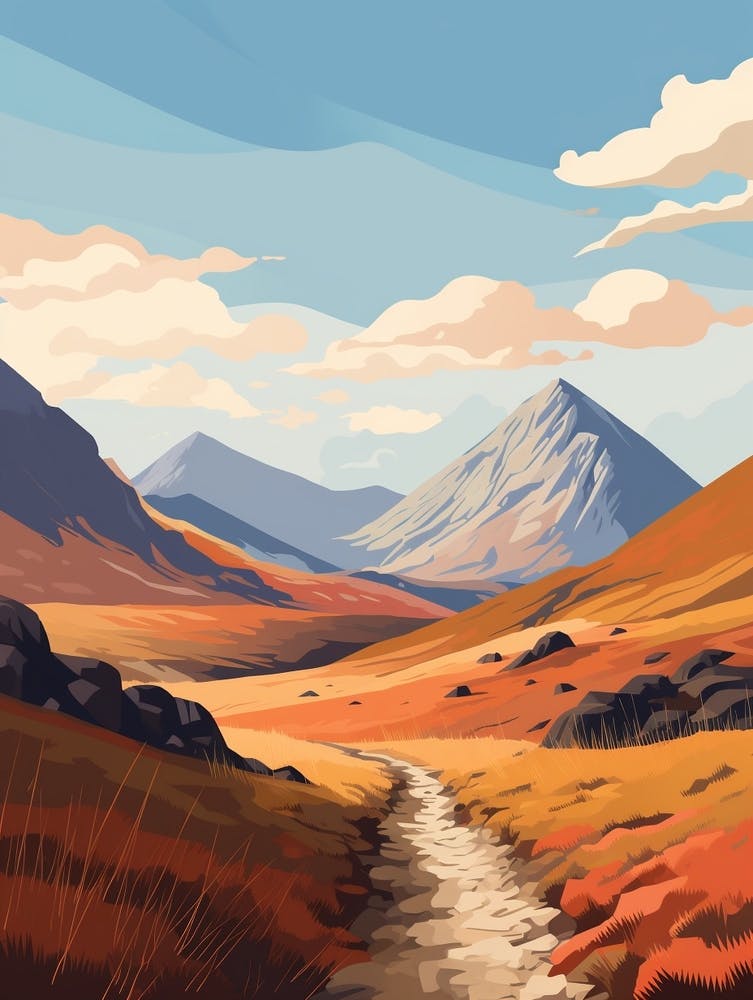 The West Highland Line Scotland 14 Hiking Trail Landscape