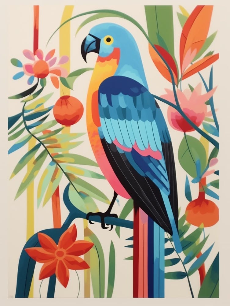 Farbenfroher Skandi-Vogel Macaw 4