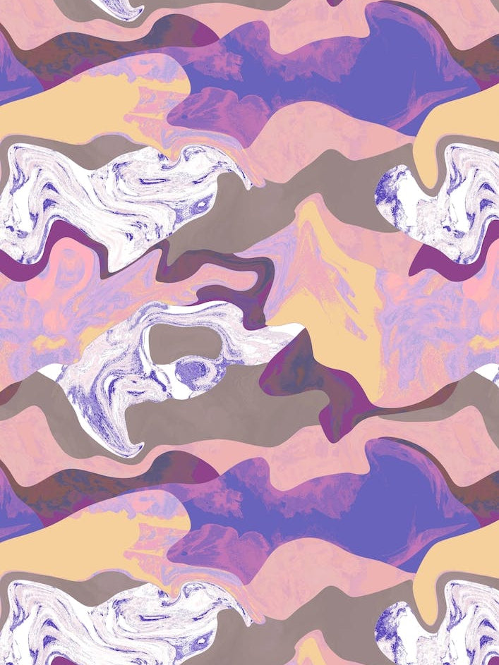 Abstract Trippy Purple Yellow