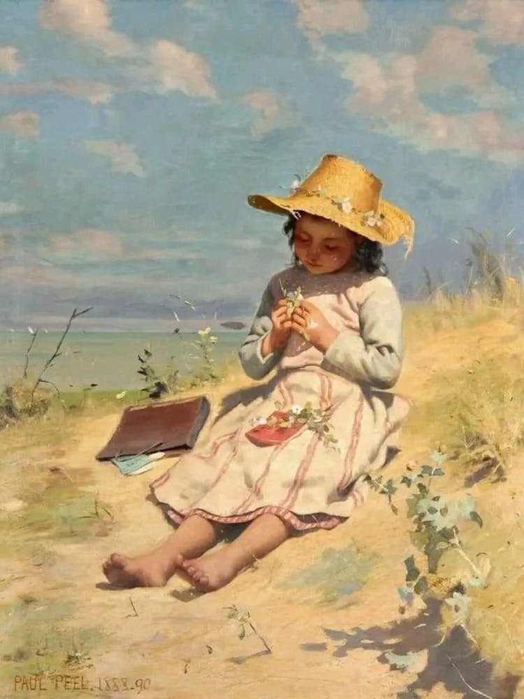 Kleines Mädchen im Sand