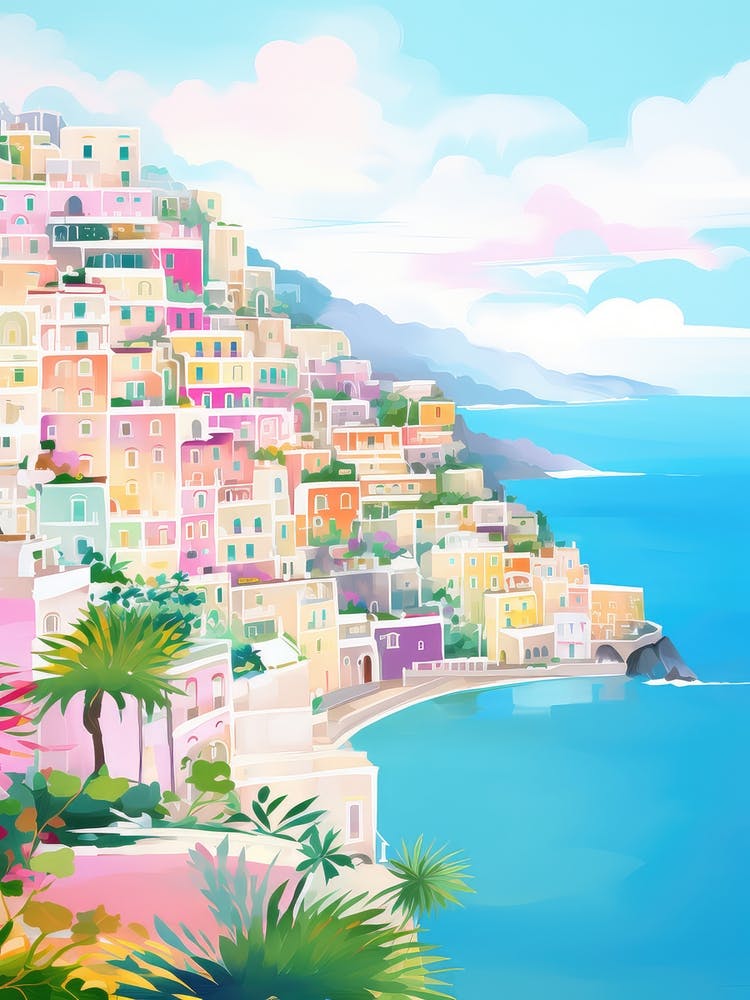Positano, Italy Colourful View 2