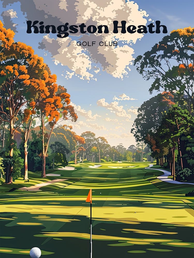 Kingston Heath Golf Club Digital Travel Art