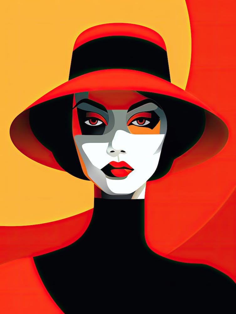 Woman In A Red Hat, Minimalism