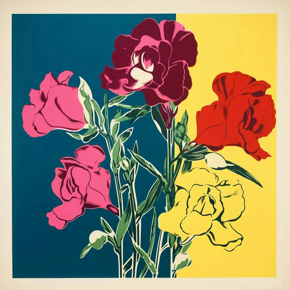 Sweet Pea 1 Pop Art Illustration Square