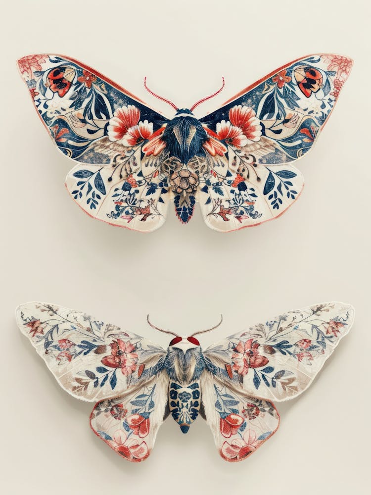 Shimmering Butterflies William Morris Style 8