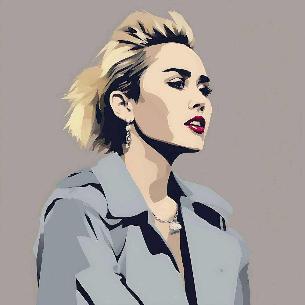 Pop Portrait of a blonde teen