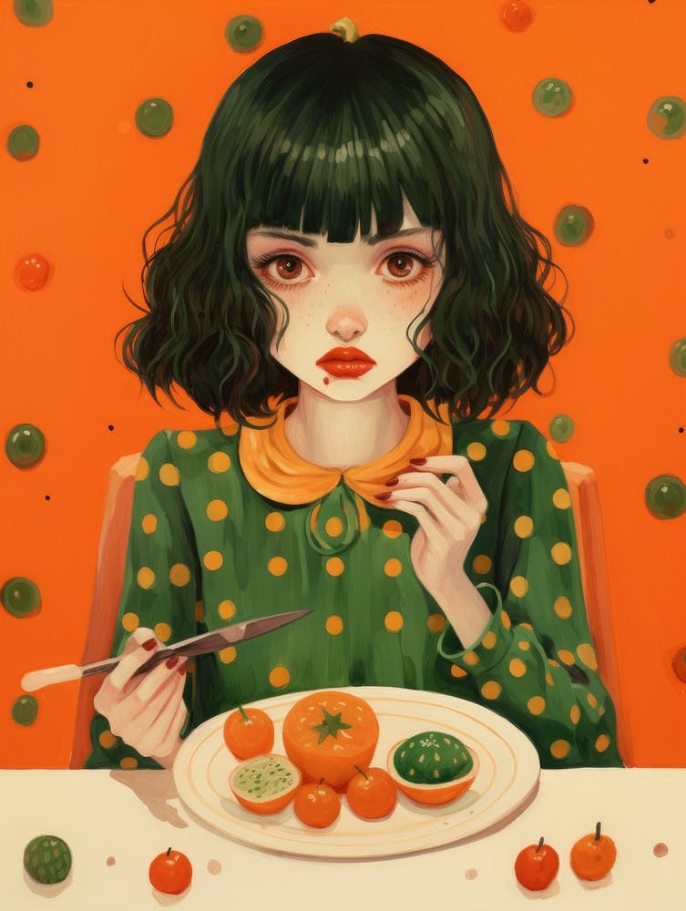 Girl At The Table