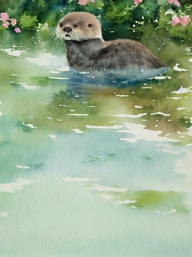 Sea Otter Storybook Watercolour