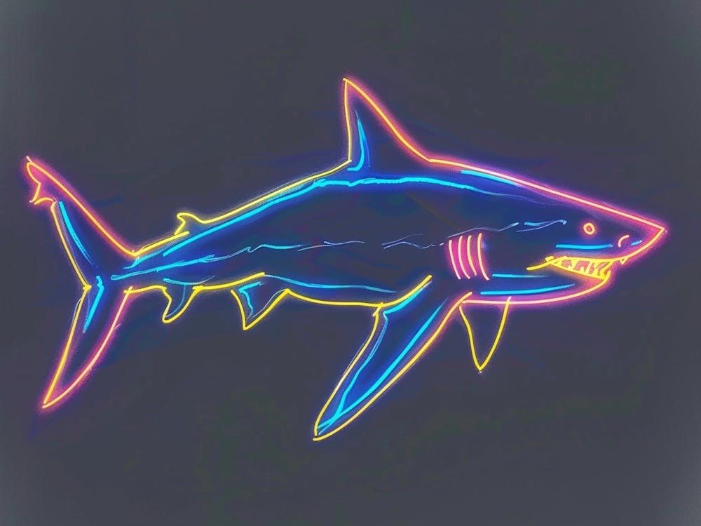 Neon Aqua Bamboo Shark 2