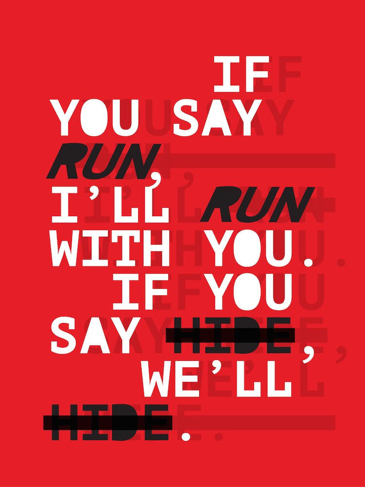 Pop Lyric Posters David Bowie