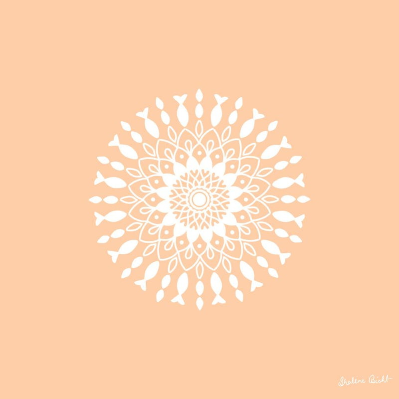 Mandala - Peach & White