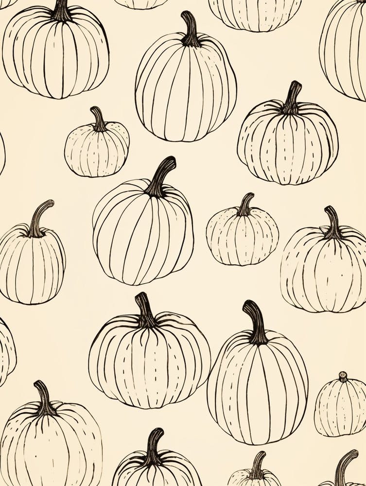 Minimal Pumpkin Pattern 2
