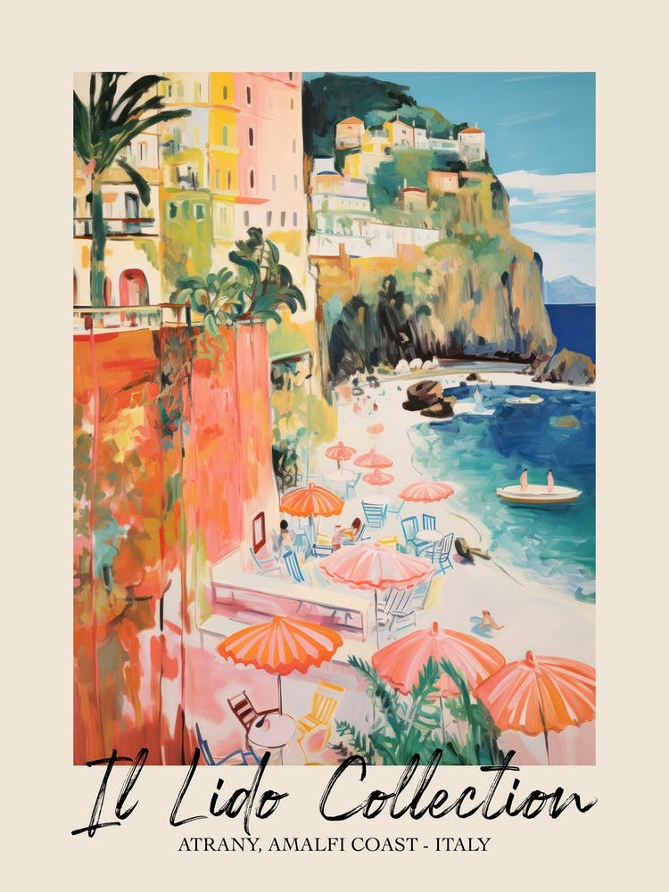 Atrany, Amalfi Coast   Italy Il Lido Collection Beach Club Poster 4