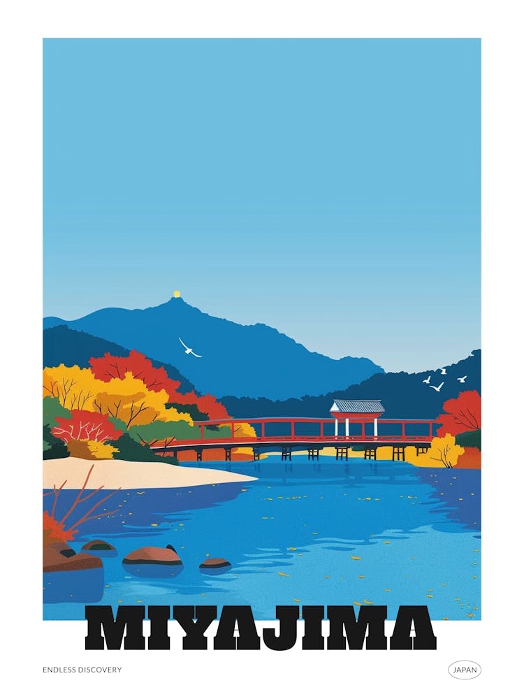 Miyajima Japan 1 Colourful Travel Poster