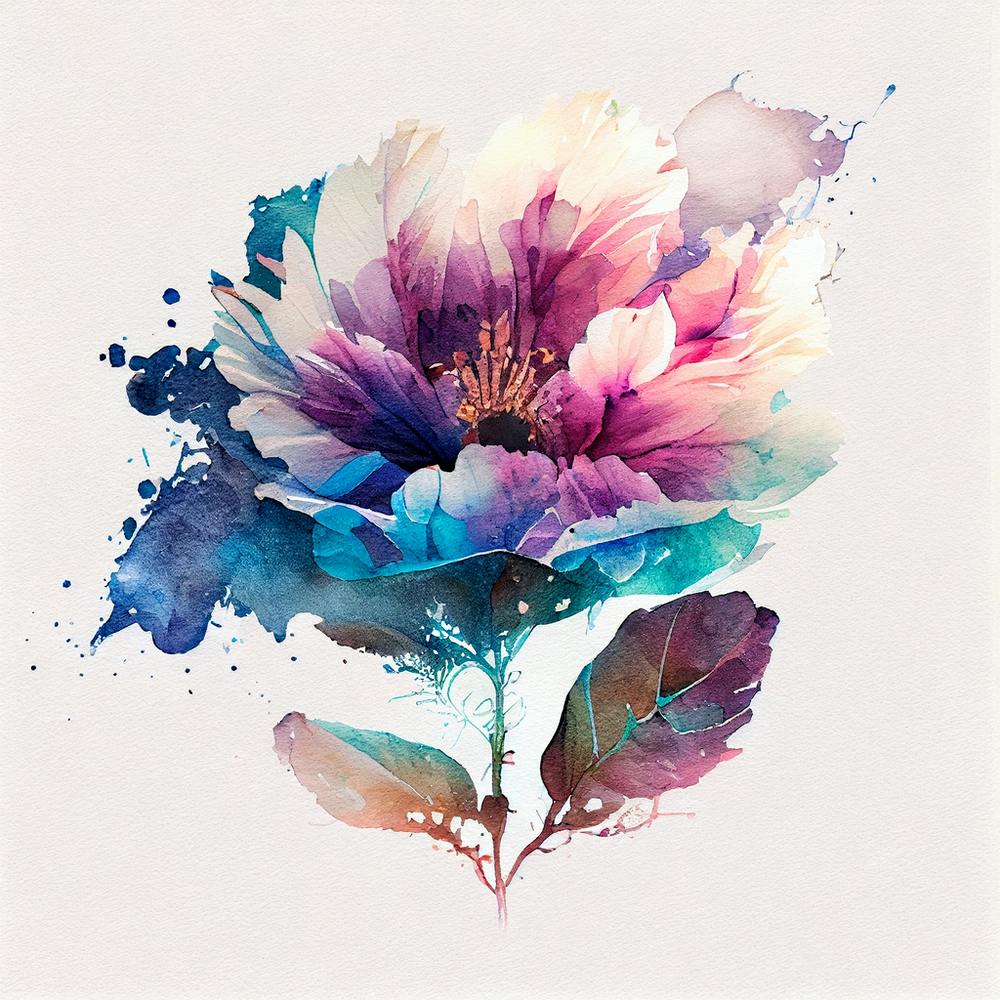 Watercolor Flower Abstract 2
