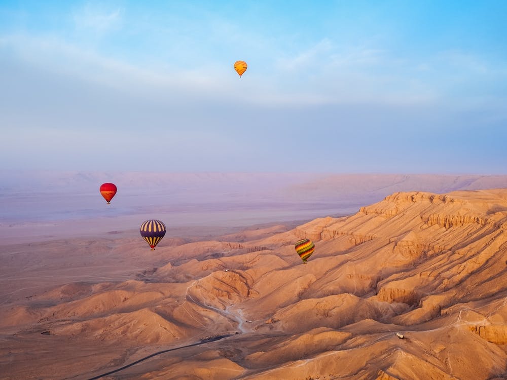 Hot air balloons above Luxor, Egypt 1