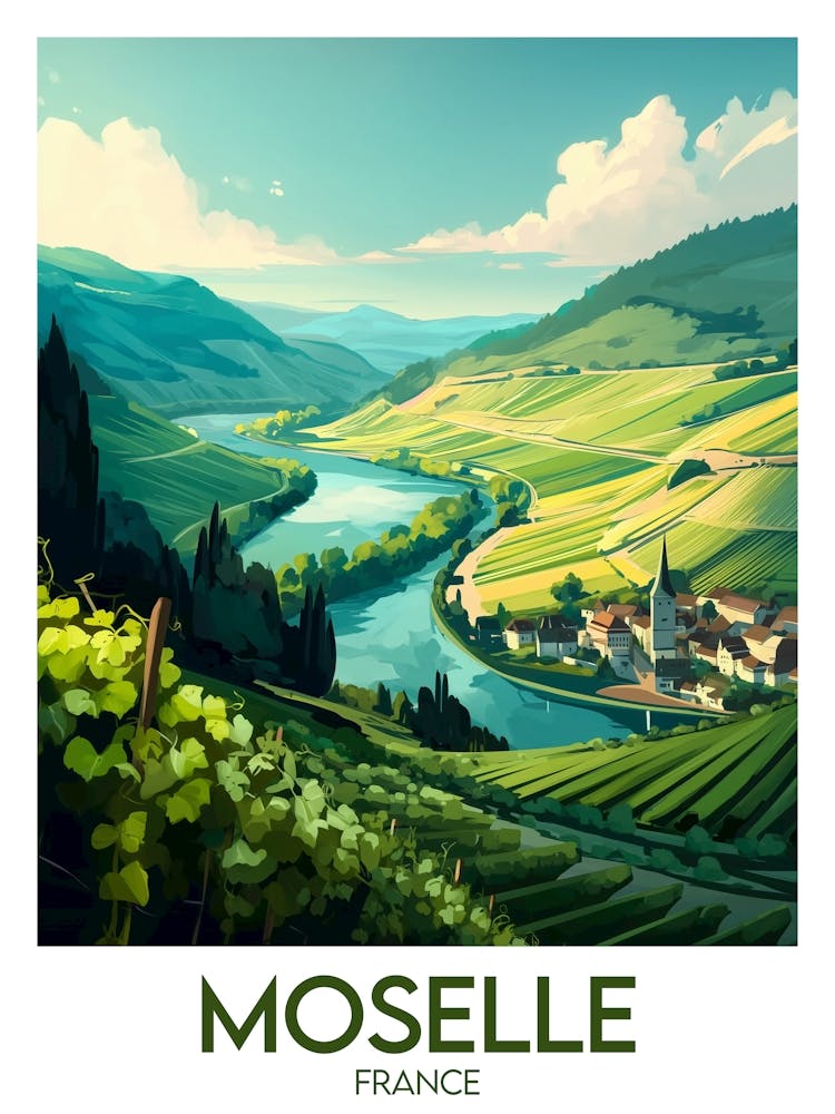 Affiche de voyage Moselle