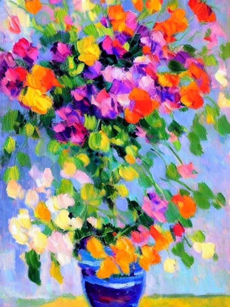Edelwicke Floral Abstrakt Farbblock 2 Blume