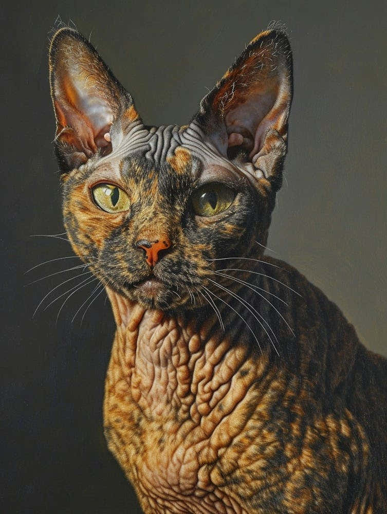Cornish Rex Relief Illustration 1