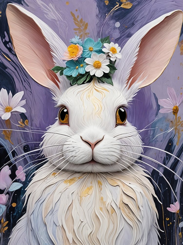 Bunny With Flower Crown no1