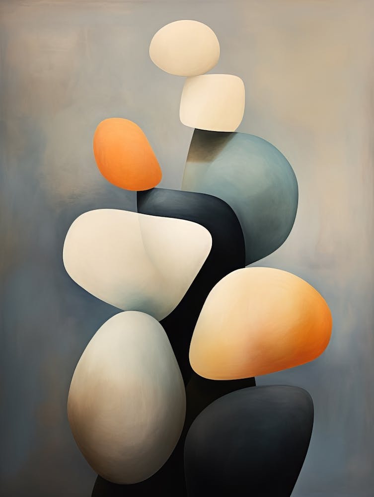 Pebbles Geometric Abstract Art