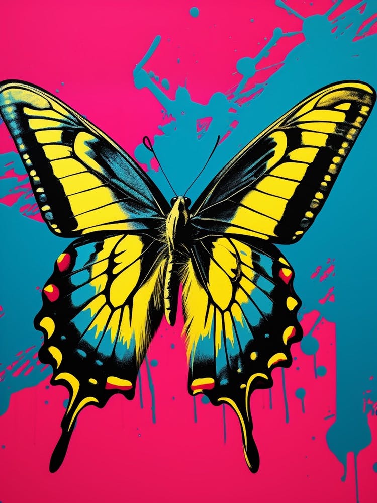 Pop Art Tiger Swallowtail Butterfly 3