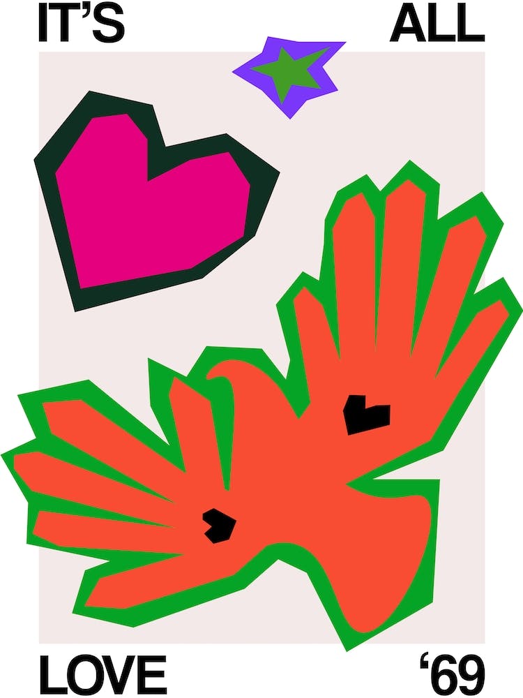 Its All Love Bird Orange 1