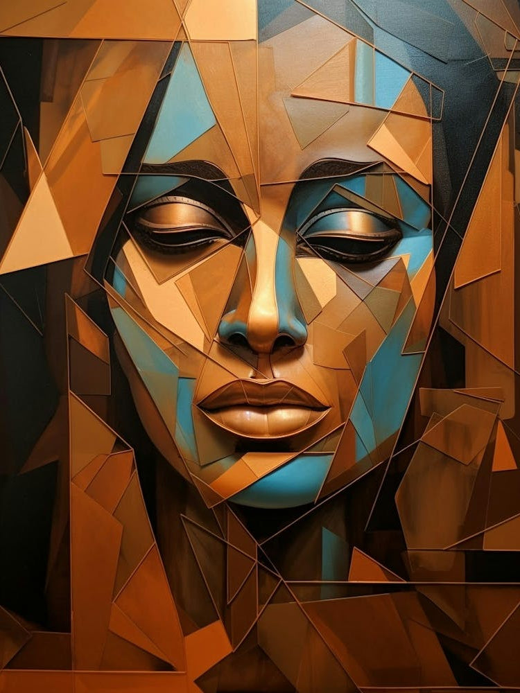 Abstract Geometric Lady Portrait 11
