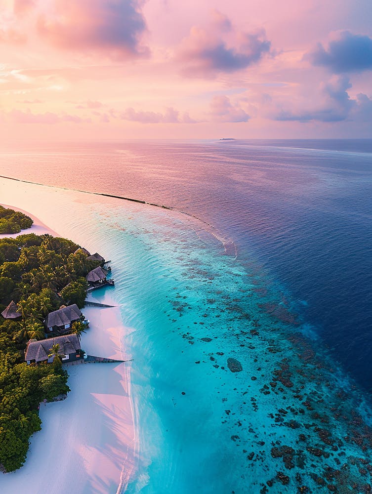 Sunset In The Maldives