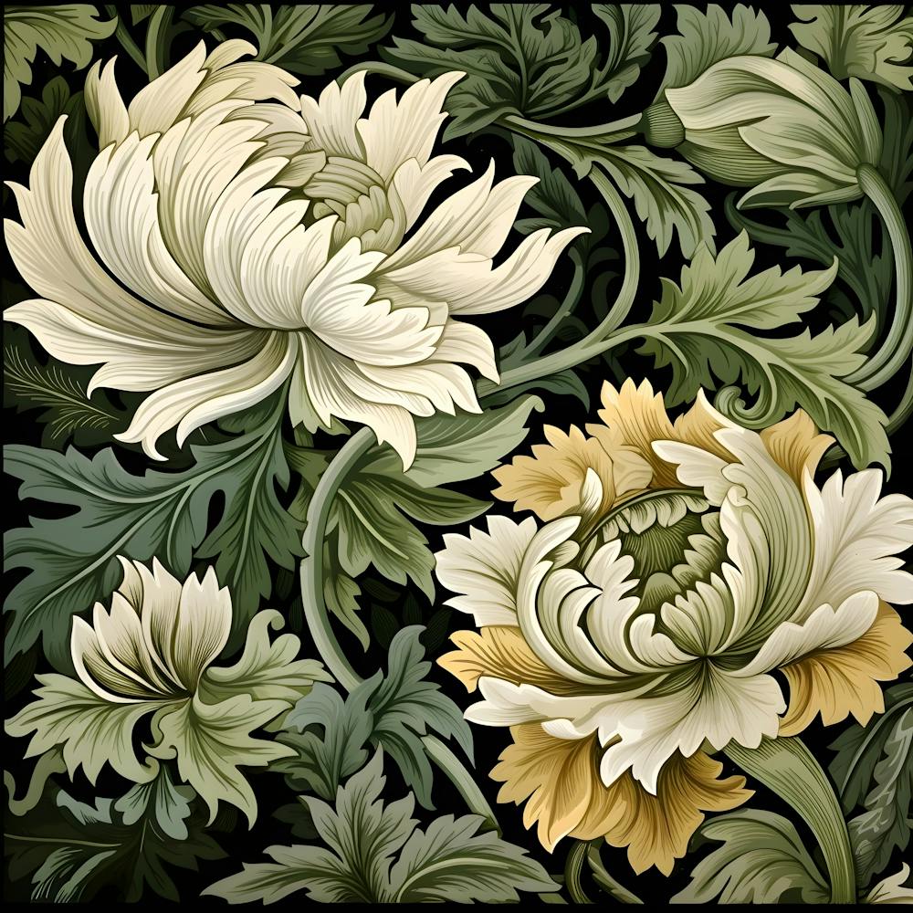 Flower Blossom Bloom Botanical Spring Nature Floral Pattern Leaves