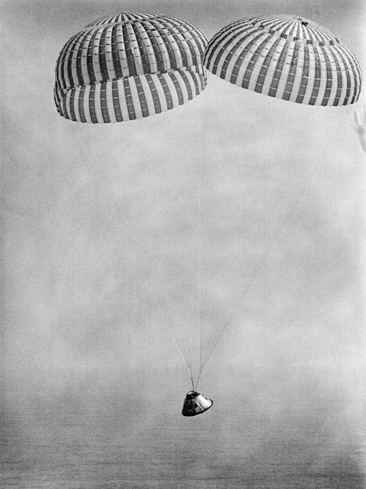 The Apollo 9 Spacecraft, With Astronauts James A