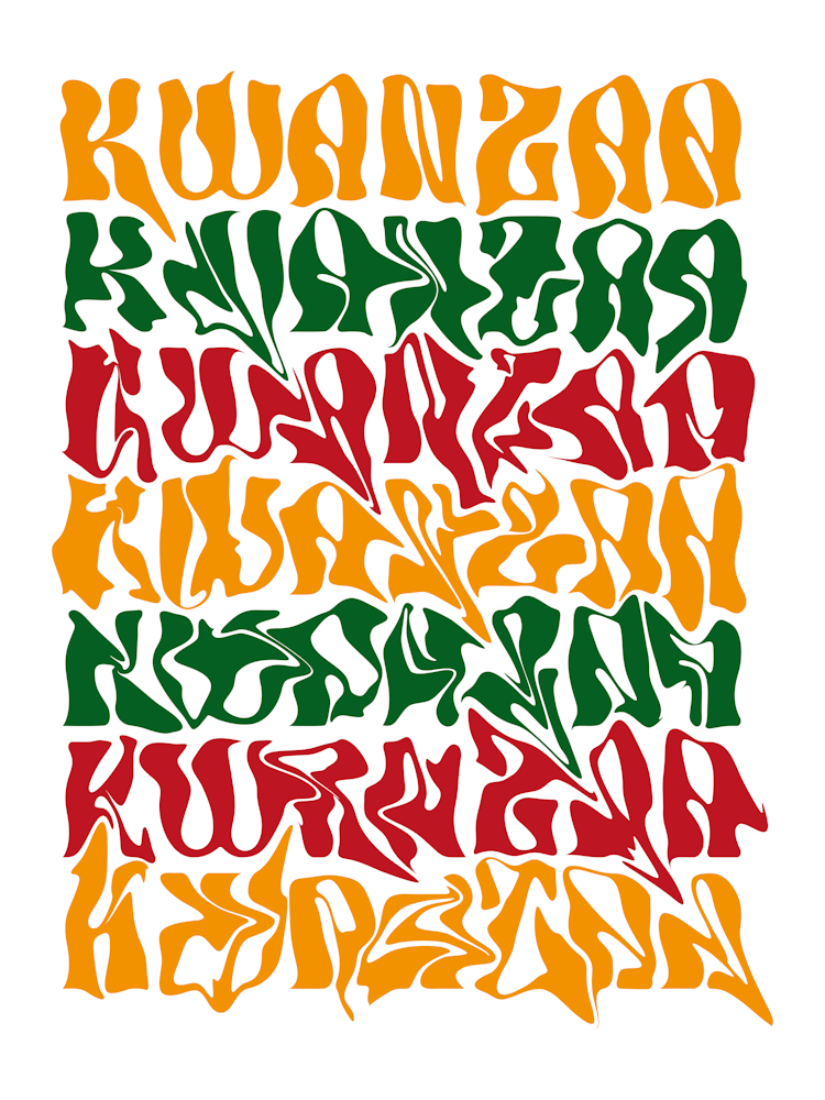 Pop Art Kwanzaa Wave Typography 2