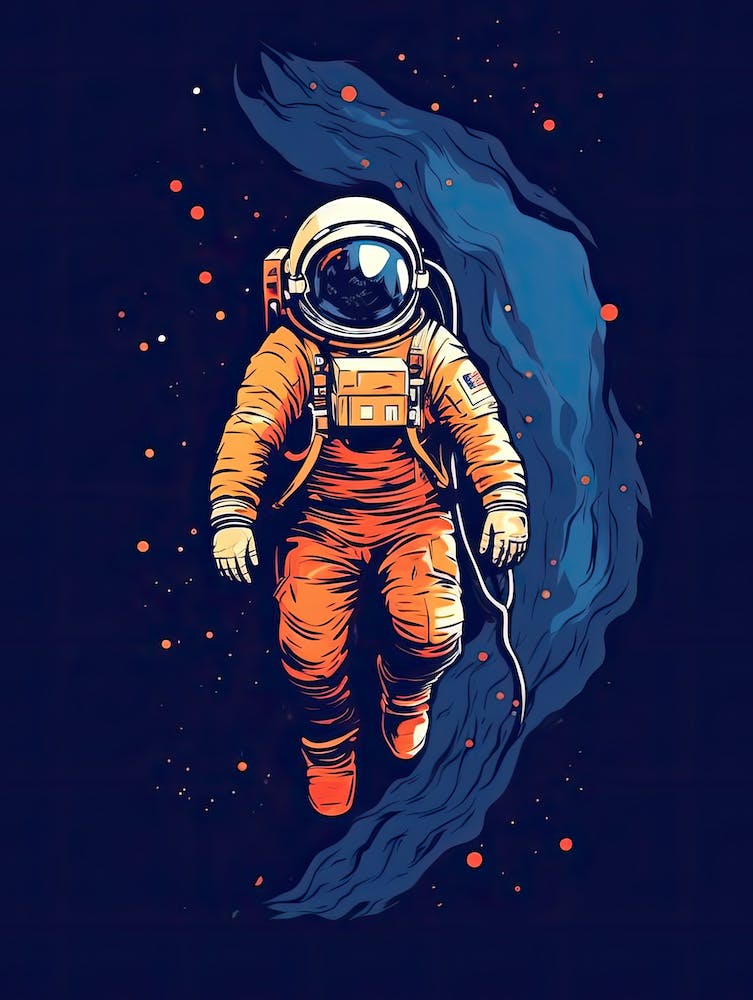 Stellar Dreamscape: Astronaut's Trek