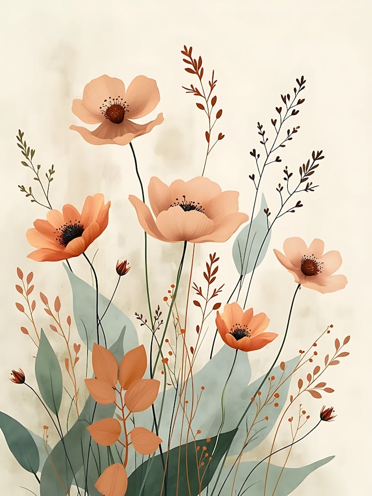 Dreamy Bloomscape in Blush Green